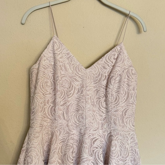 Gianni Bini Floral Lace Halter Fit & Flare Mini Dress Cocktail Party Pink Size 8 - Picture 4 of 16